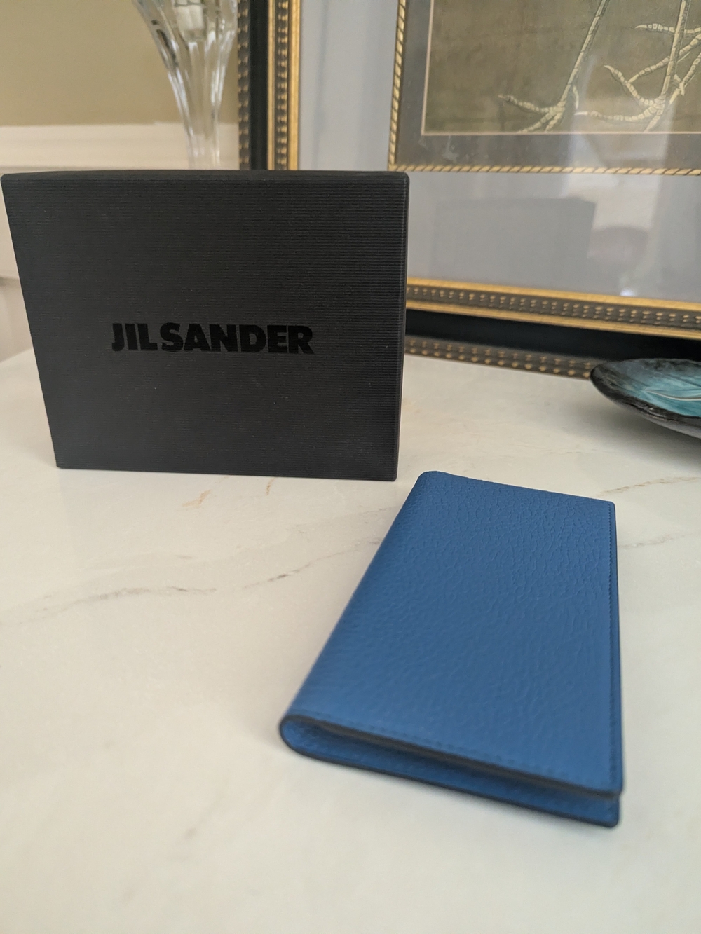 Jil Sander Blue Leather Phone Case/Card Holder